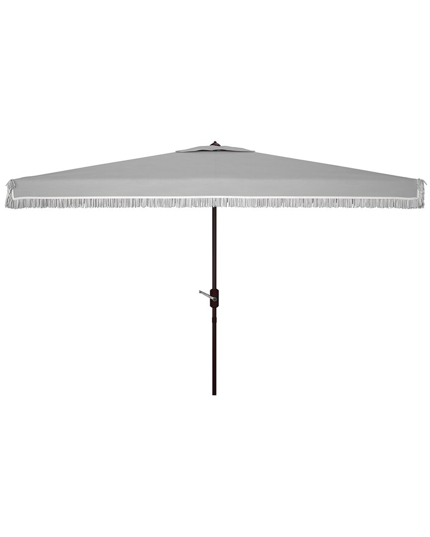 Shop Safavieh Milan 6.5x10 Rect Umbrella In Grey