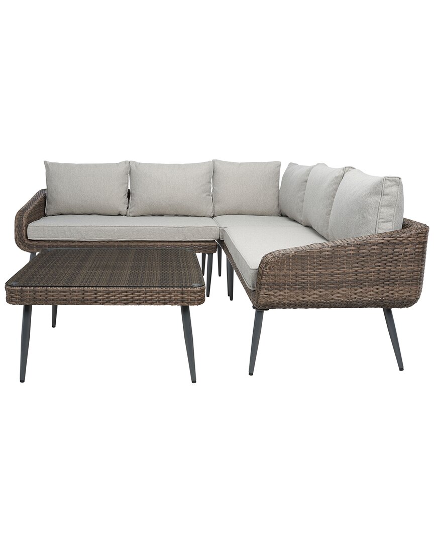 Safavieh Onri 3 Pc Sofa Set In Brown