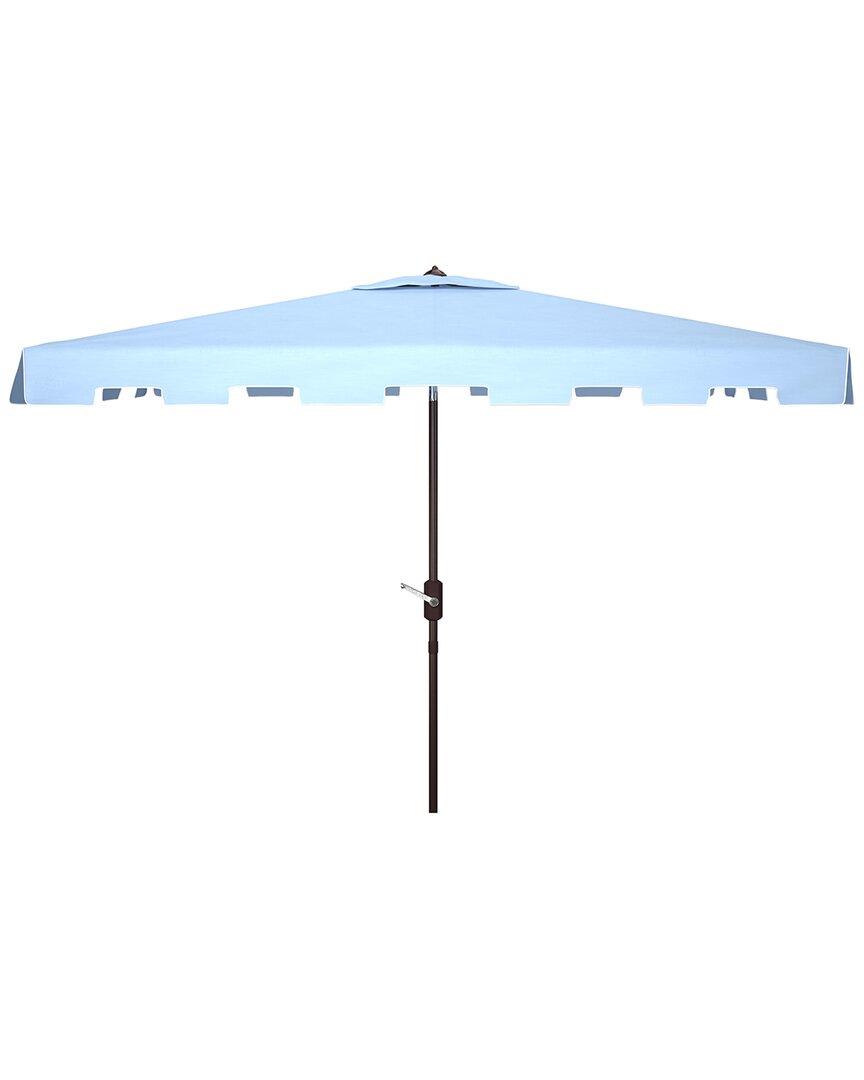 Shop Safavieh Zimmerman 6.5x10 Rect Umbrella In Blue