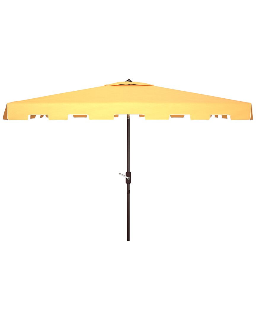 Shop Safavieh Zimmerman 6.5x10 Rect Umbrella In Yellow