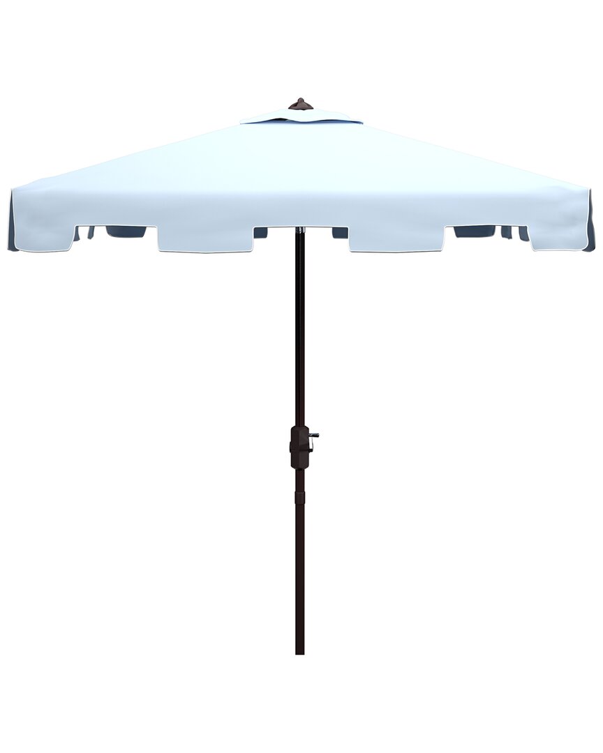 Safavieh Indoor/outdoor Zimmerman 7.5' Square Umbrella In Blue