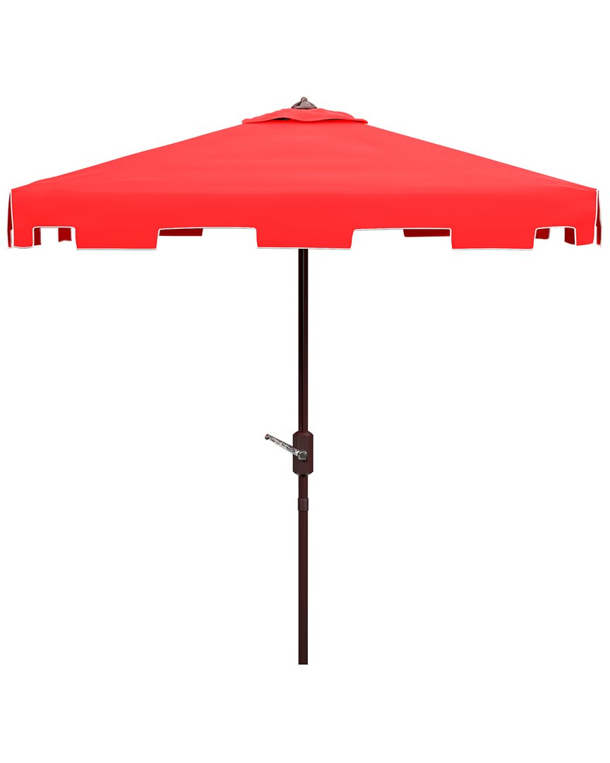 Safavieh Indoor/outdoor Zimmerman 7.5' Square Umbrella In Red