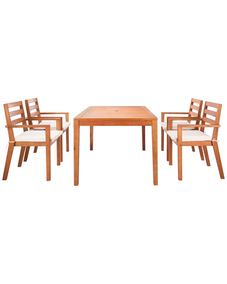 Safavieh Wilming Outdoor Dining Set In Natural
