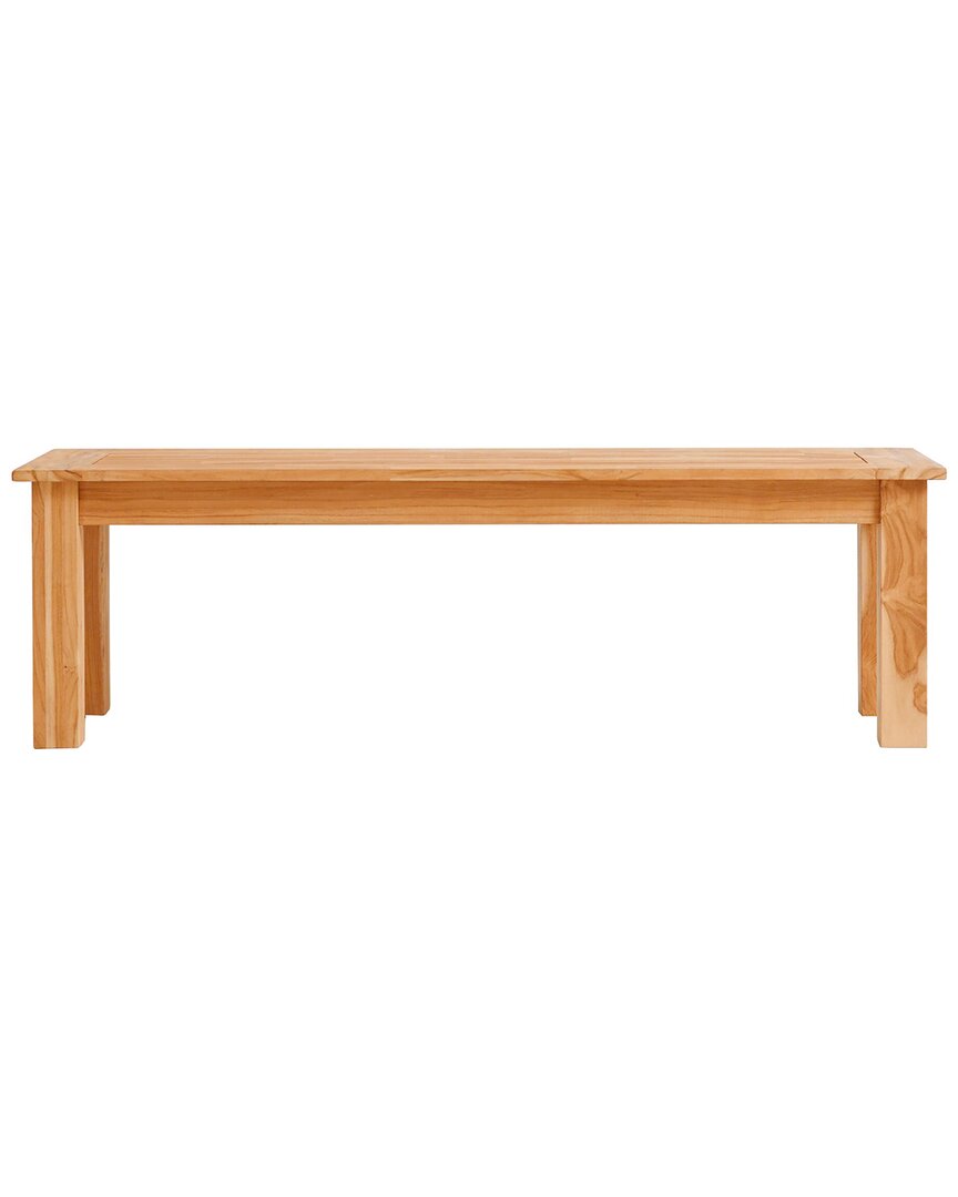Shop Linon Cannon Teak Outdoor 80in Dining Bench