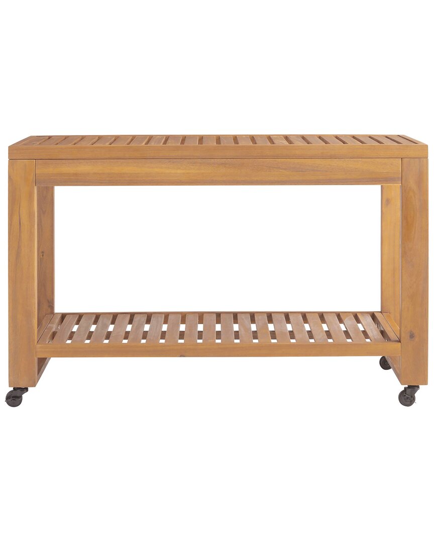 Linon Cannon Teak Outdoor Island