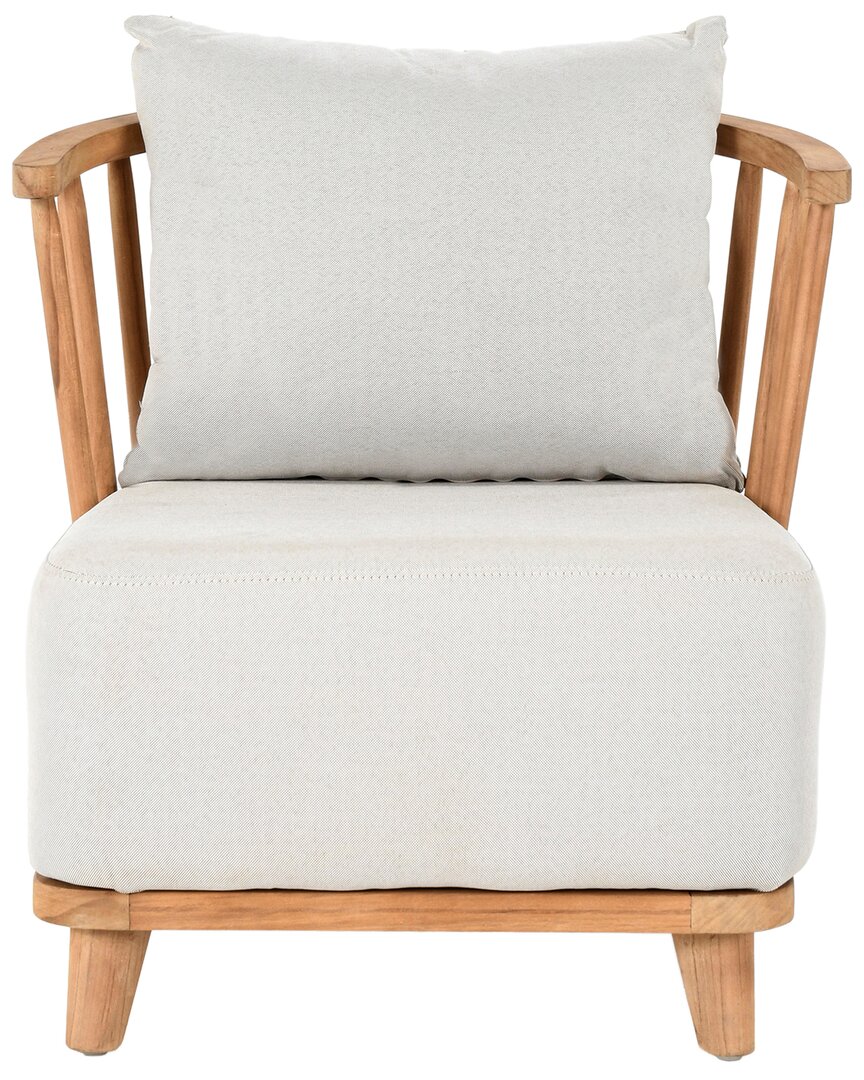 Classic Home Hearst Outdoor Wood Frame Accent Chair In Brown
