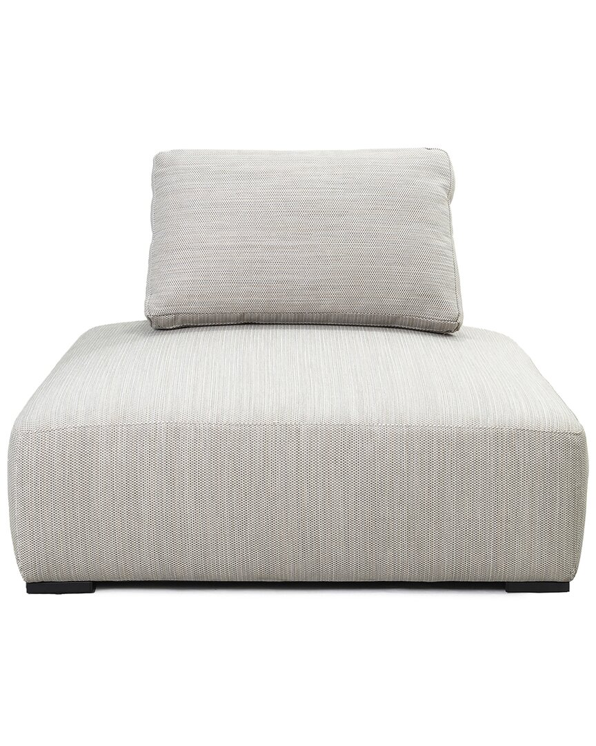 Classic Home Nico Outdoor Square Olefin Fabric Lounge Chair In Grey