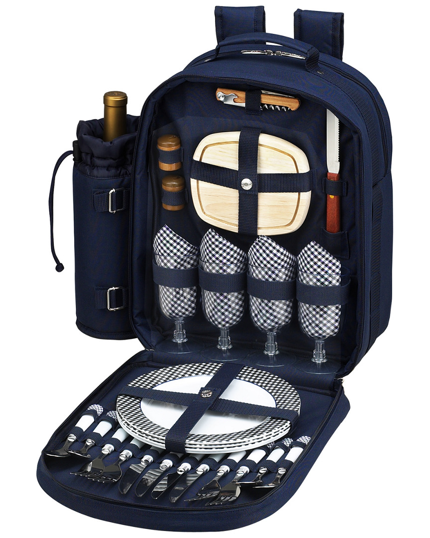 Picnic At Ascot Bold Picnic Backpack Cooler For Four