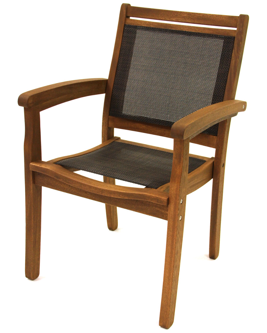 Outdoor Interiors Stacking Sling Arm Chair