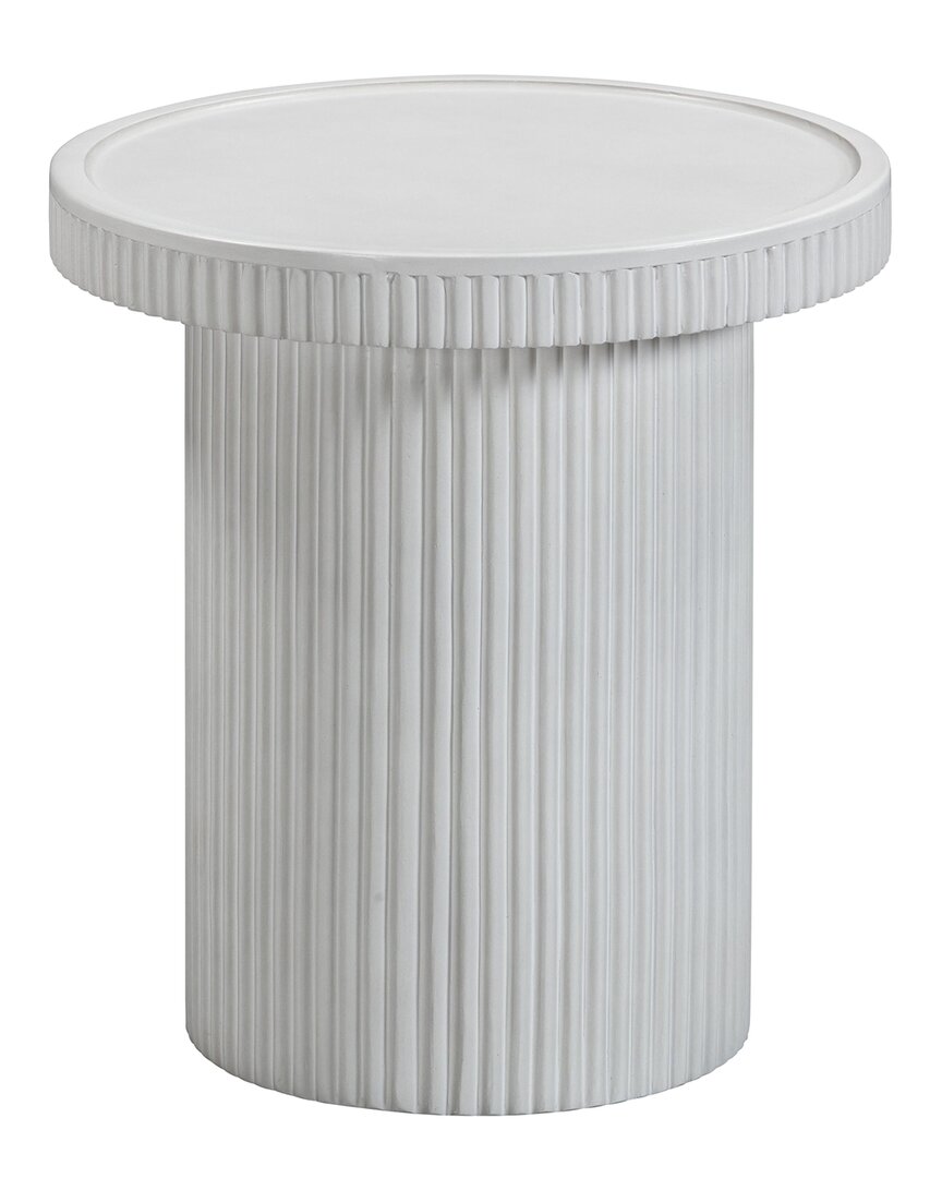 Tov Furniture Darcy Outdoor Concrete Side Table In White
