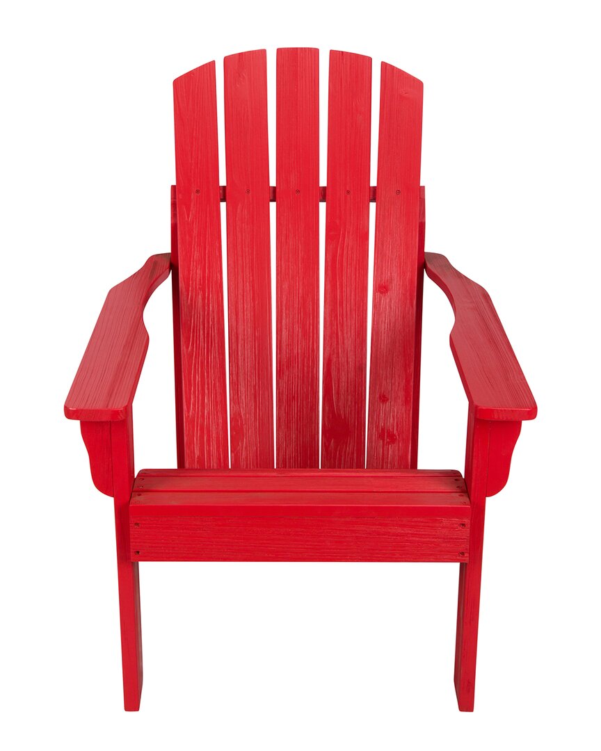 Shine Co. Mid-century Modern Adirondack Chair In Red