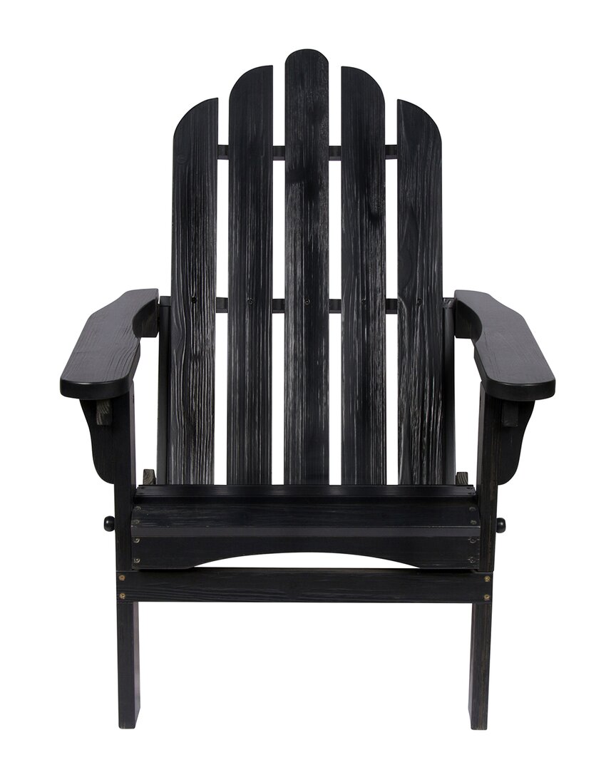 Shine Co. Wood Adirondack Folding Chair In Black