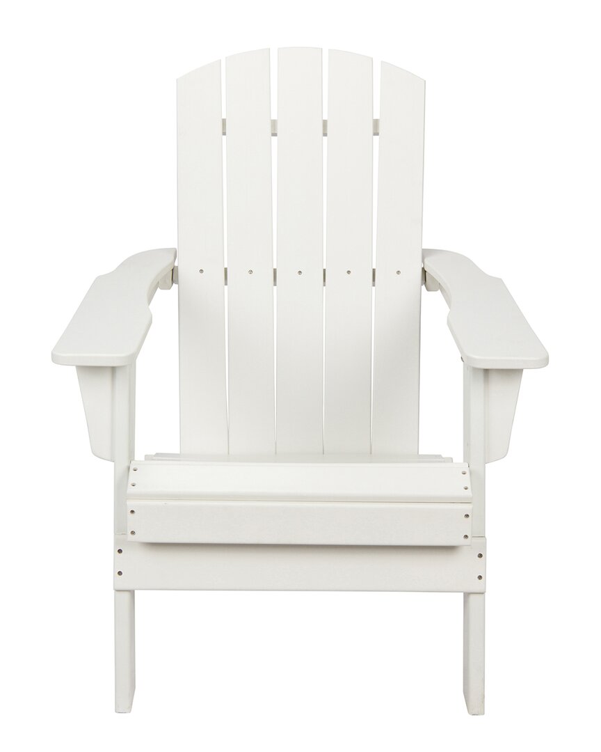 Shine Co. Seaside Weather-resistant Foldable Outdoor Adirondack Chair In White