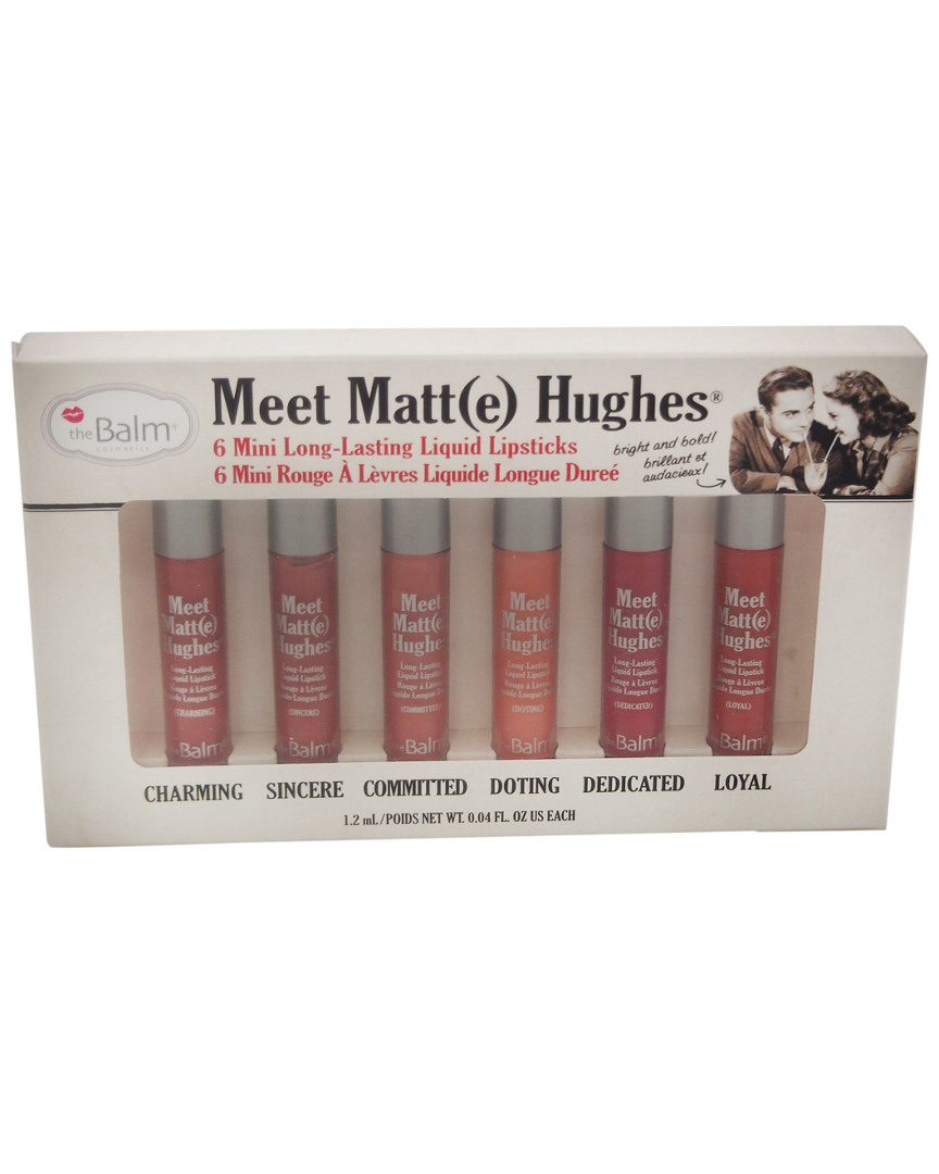Thebalm Set Of 6 0.04oz Meet Matte Hughes Mini Long-lasting Liquid Lipsticks In White