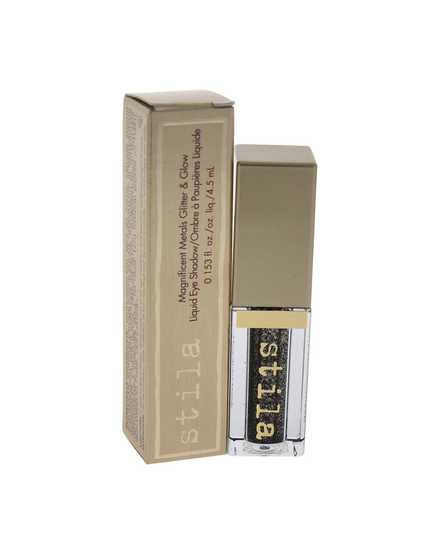 STILA COSMETICS STILA COSMETICS 0.15OZ MOLTEN MIDNIGHT MAGNIFICENT METALS GLITTER & GLOW LIQUID EYE SHADOW