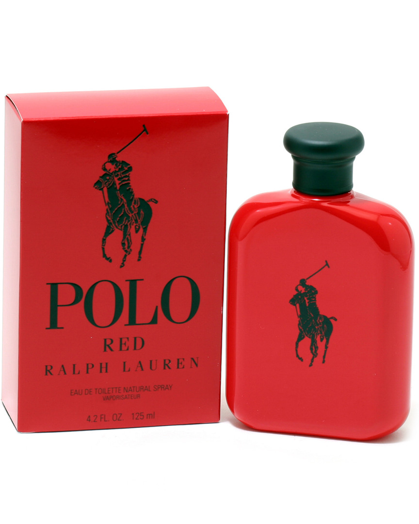 Shop Ralph Lauren Men's 4.2oz Polo Red Eau De Toilette Spray In Multicolor