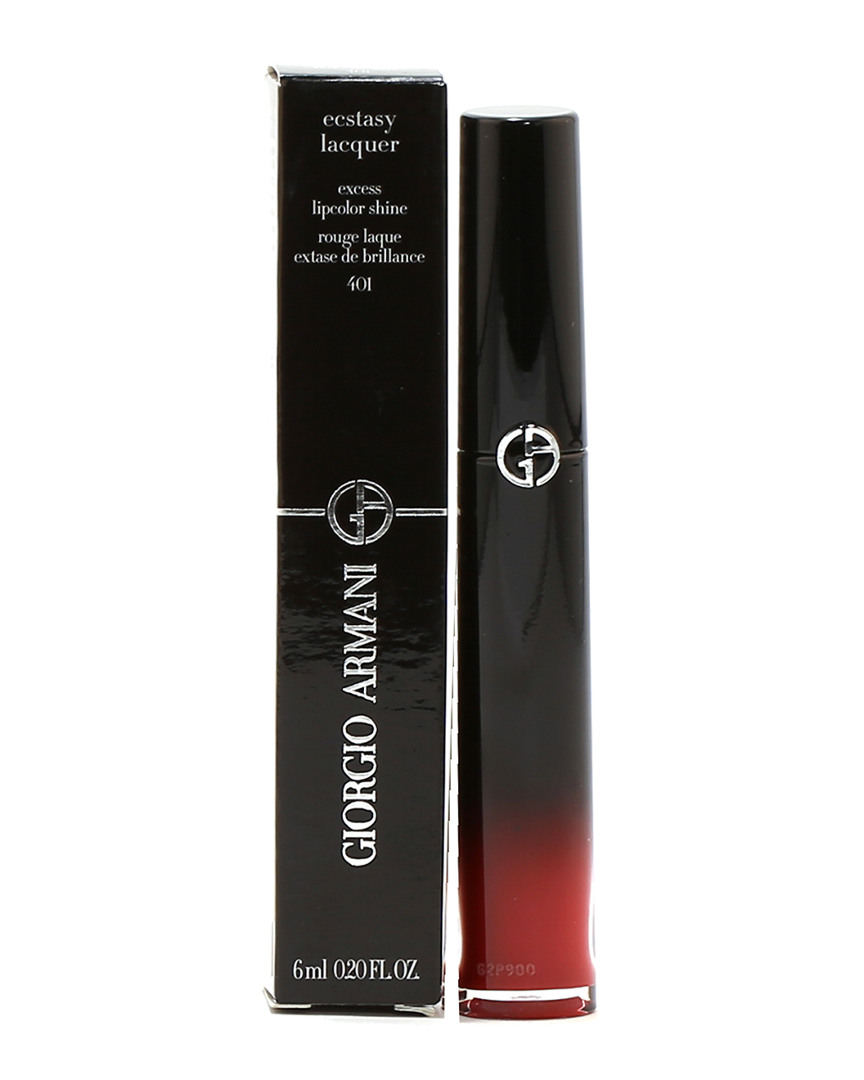 Giorgio Armani Ecstacy Lacquer Lip Gloss #401 Red Chrome In White
