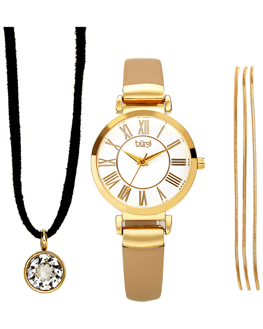 Burgi Women's Leather Watch