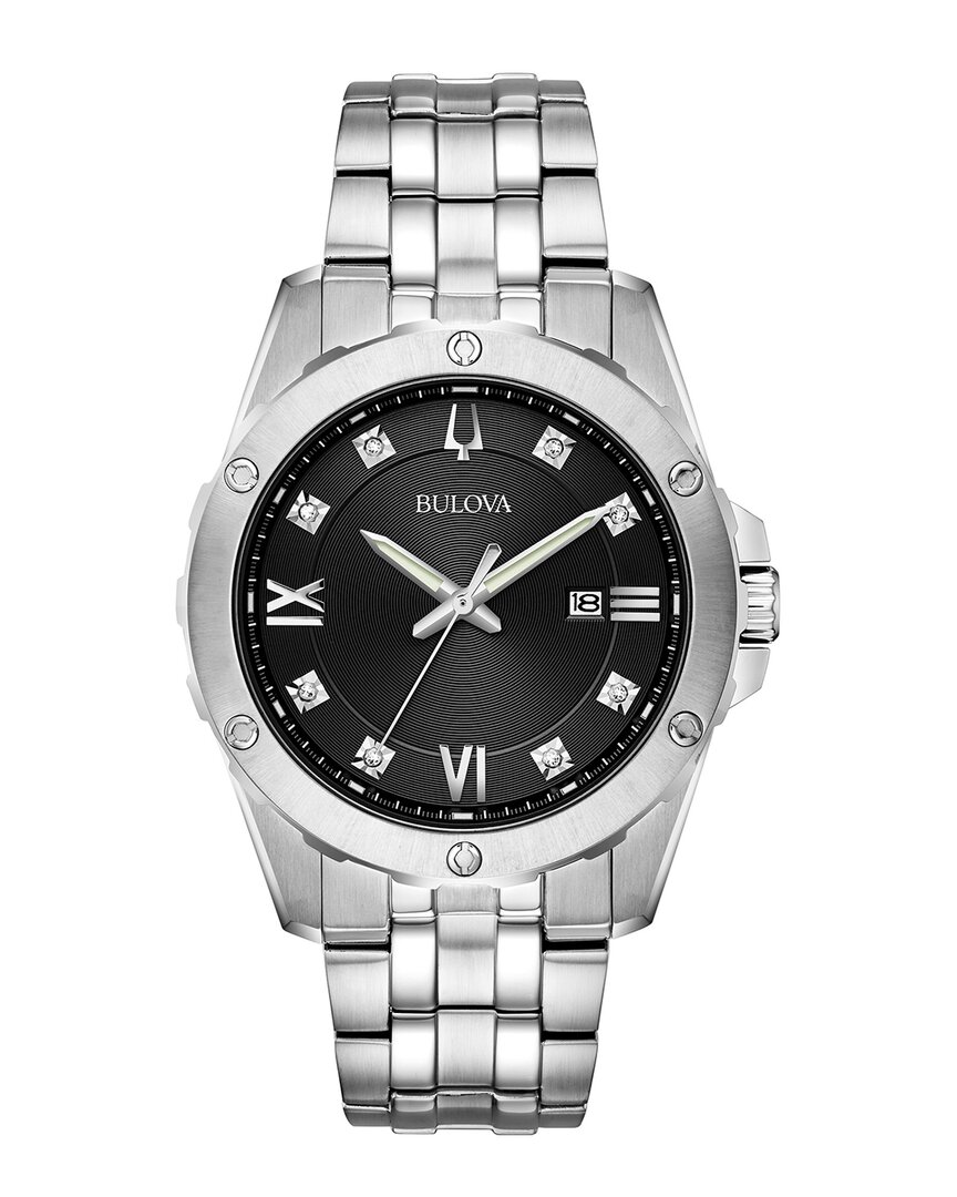 Bulova Men's Diamond Diamond Watch In Metallic
