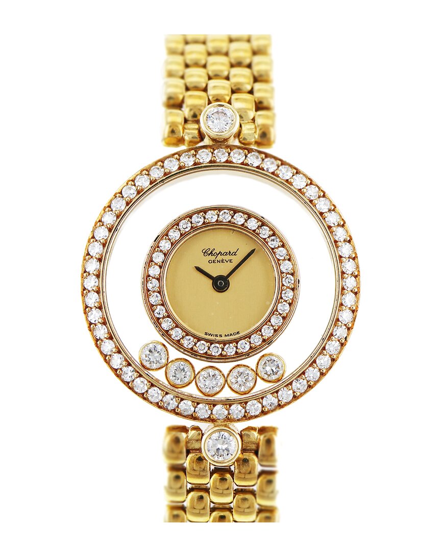 Chopard Women's Happy Diamonds Diamond Watch, Circa 1990 (authentic ) In Gold