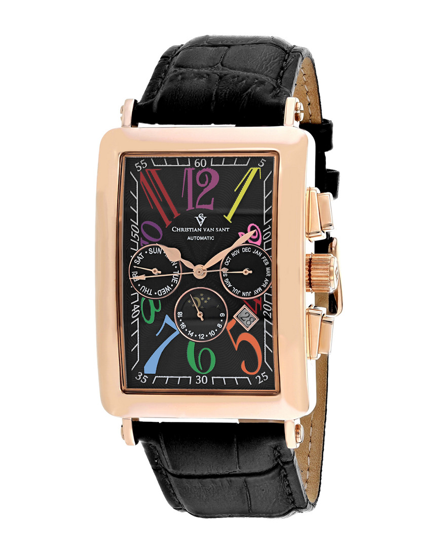 Christian Van Sant Prodigy Automatic Black Dial Mens Watch Cv9143