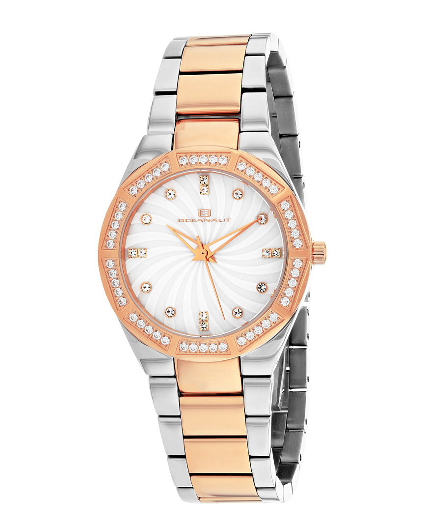 Oceanaut Athena Quartz Ladies Watch Oc0251 In Two Tone  / Gold Tone / Mop / Mother Of Pearl / Rose / Rose Gold Tone