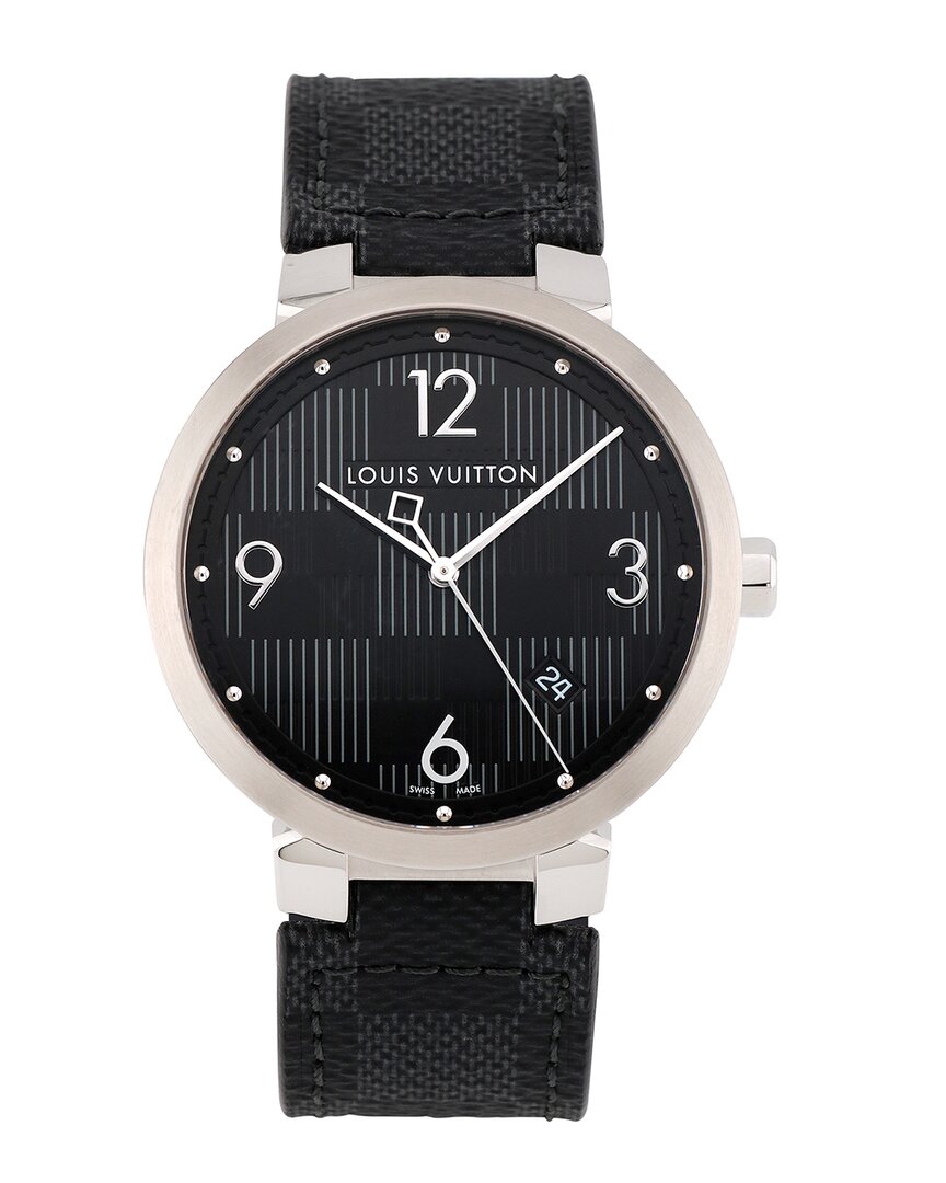 Pre-owned Louis Vuitton Men's Tambour Damier Graphite Watch, Circa 2000s (authentic Pre-  Owned)