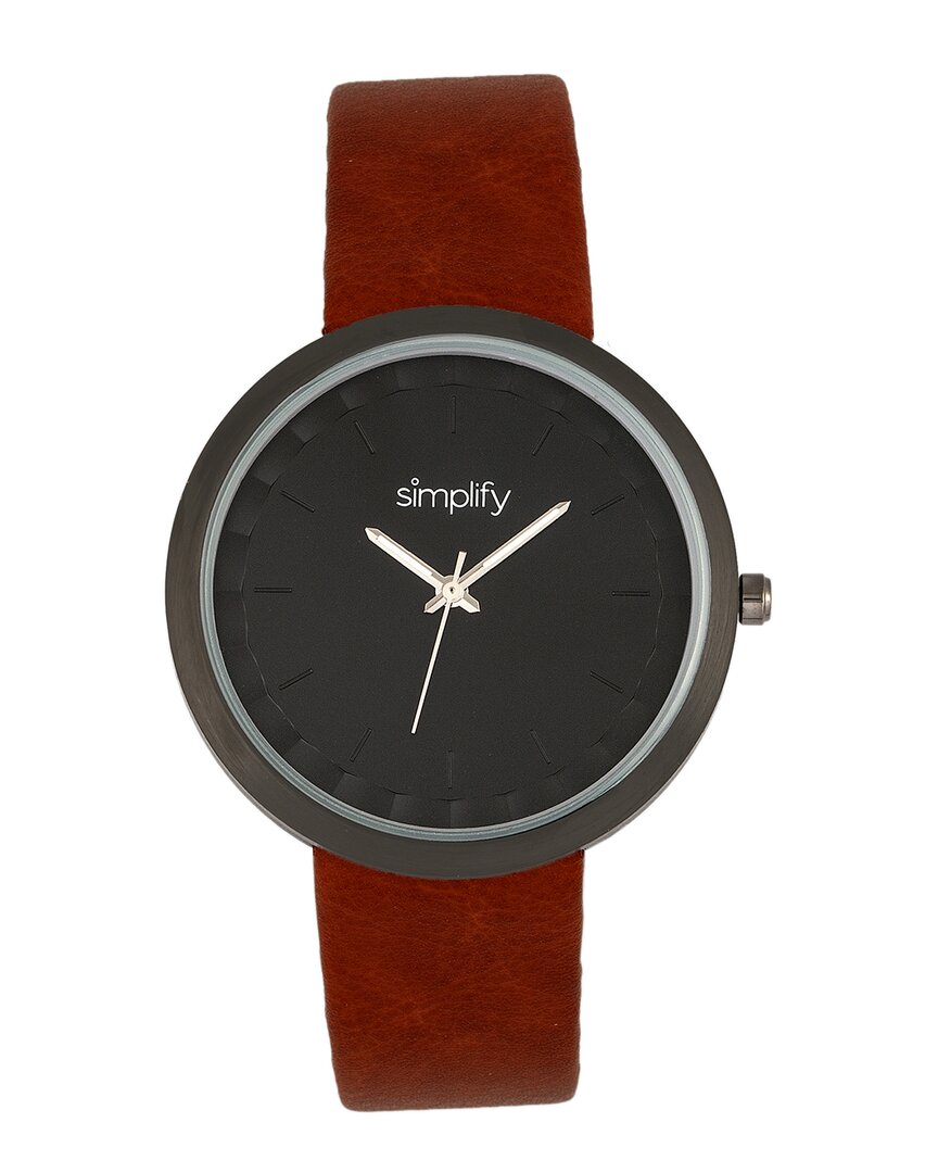 Simplify Unisex The 6000 Watch In Black / Brown / Dark