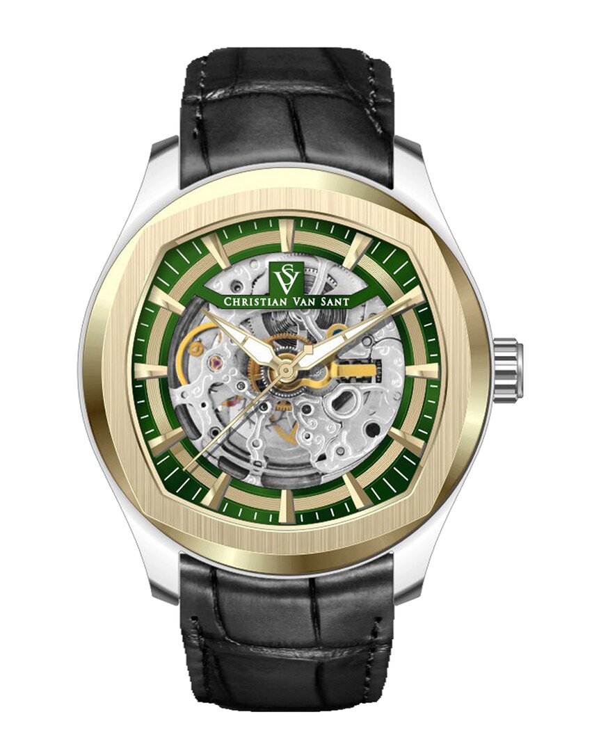 Christian Van Sant Men's Romeo Green Dial Watch