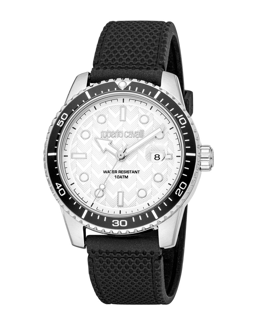 Roberto Cavalli Men's Classic Silver Dial Watch