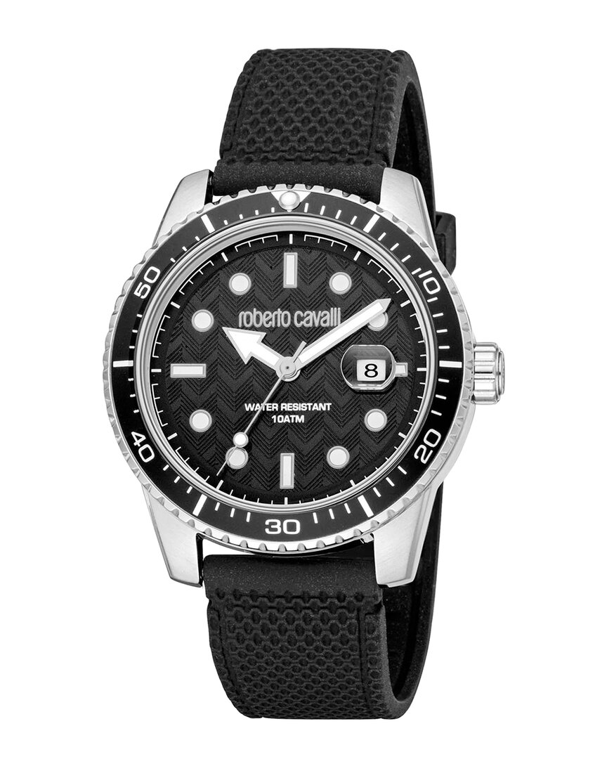 Roberto Cavalli Men's Classic Silver Dial Watch