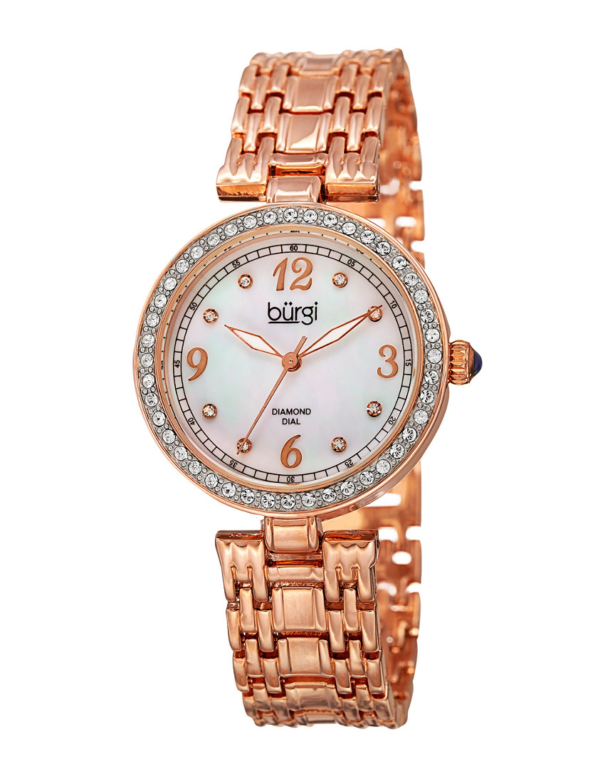 Burgi Women's Alloy Diamond Watch
