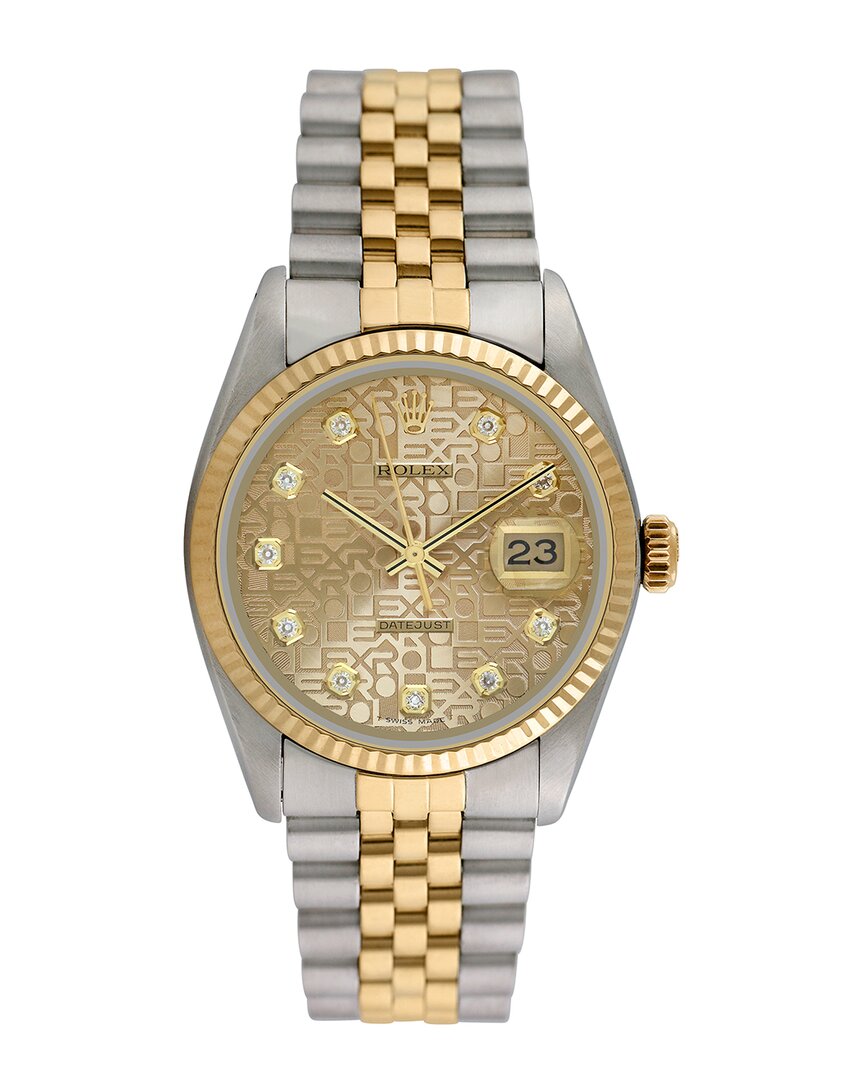 Heritage Rolex Rolex Men's Datejust Diamond Watch, Circa 1990s ()