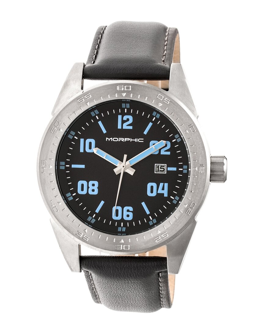 Morphic M63 Series Leather-band Watch W/date