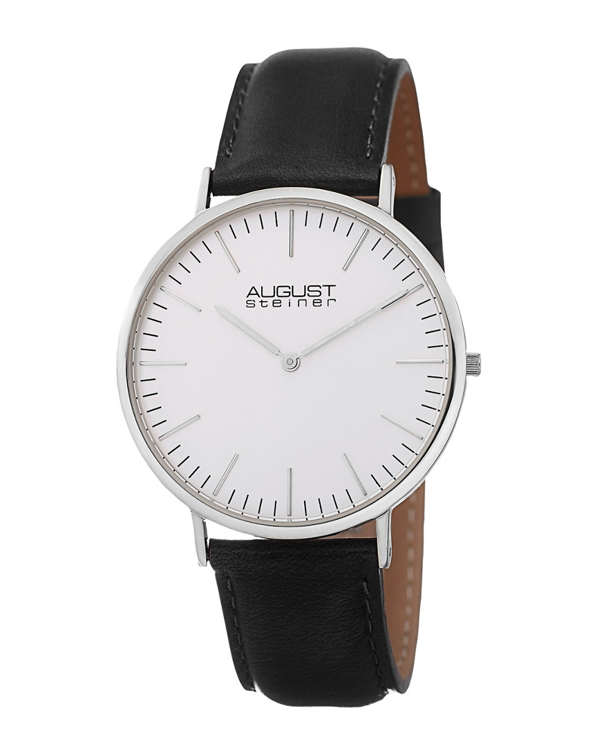 August Steiner Men's Leather Watch