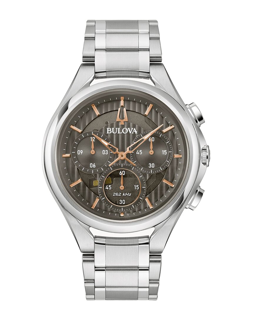 Bulova Men's Chronograph Curv Stainless Steel Bracelet Watch 44mm