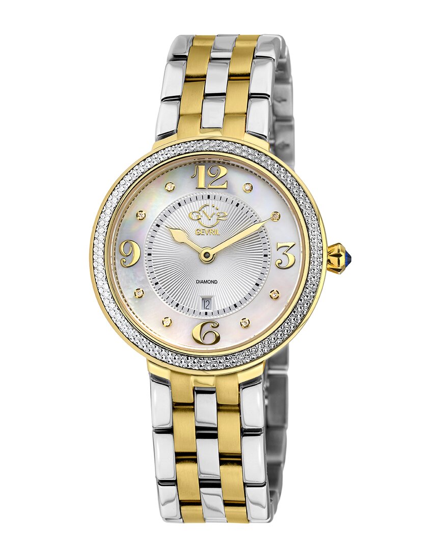 Gv2 Verona Womens Diamond Swiss Watch In White