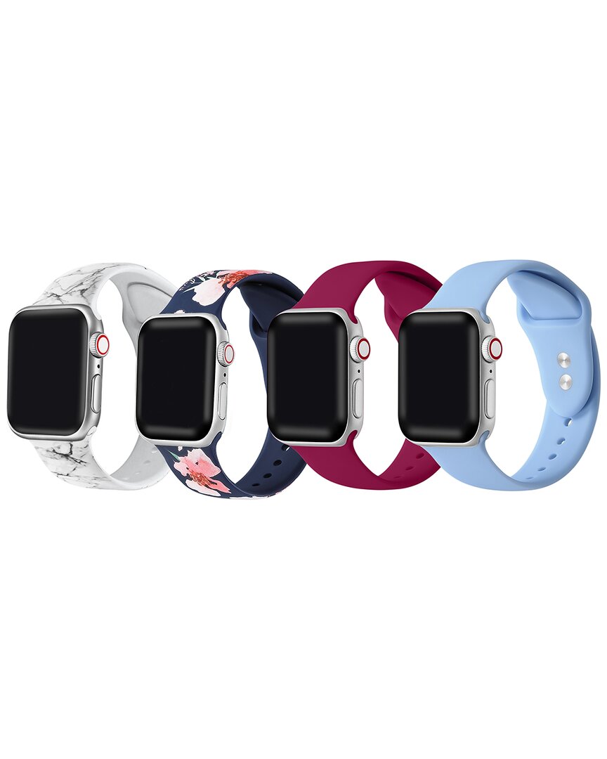 Posh Tech Unisex 4pk Silicone Apple Watch Bands