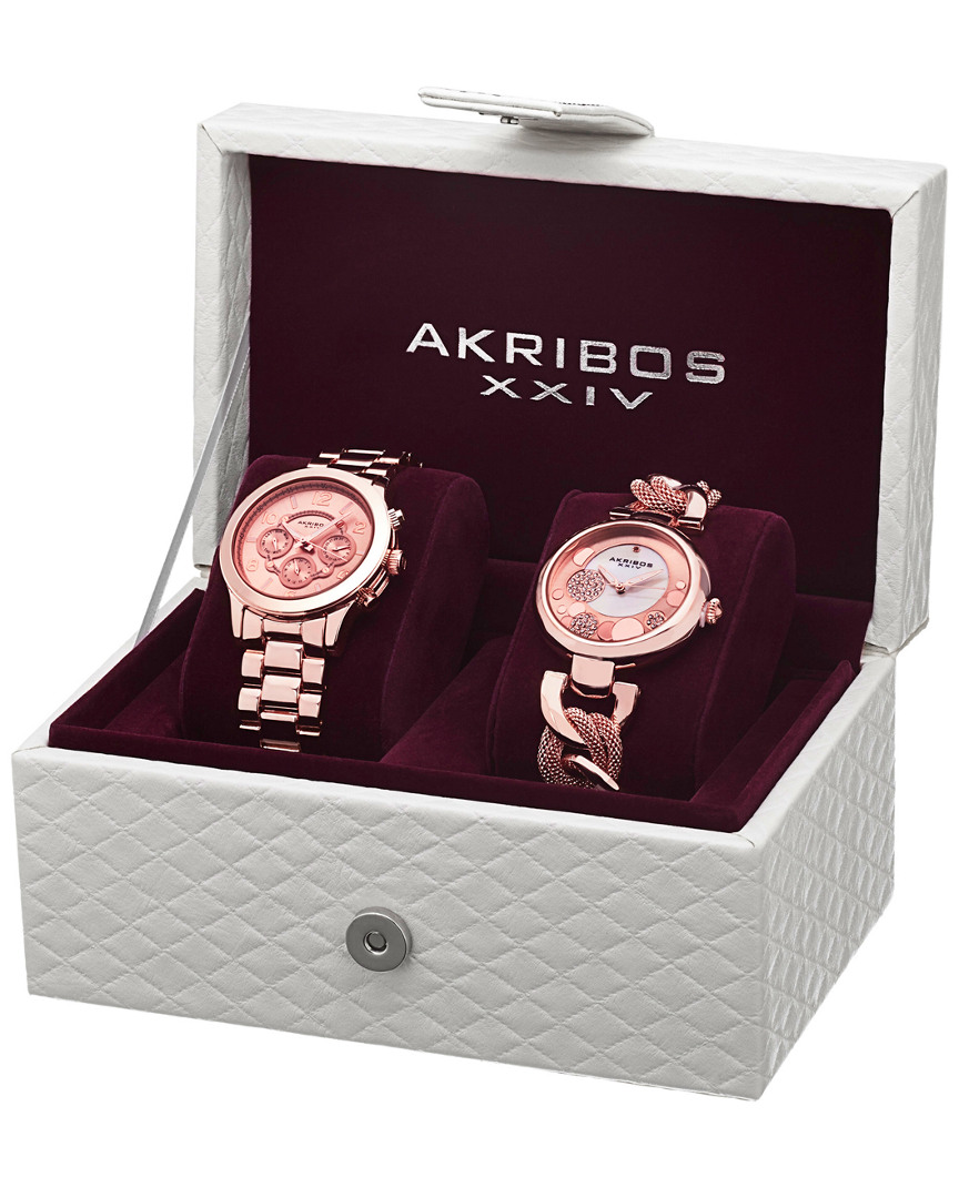 Akribos Xxiv Womens Set Of 2 Watches