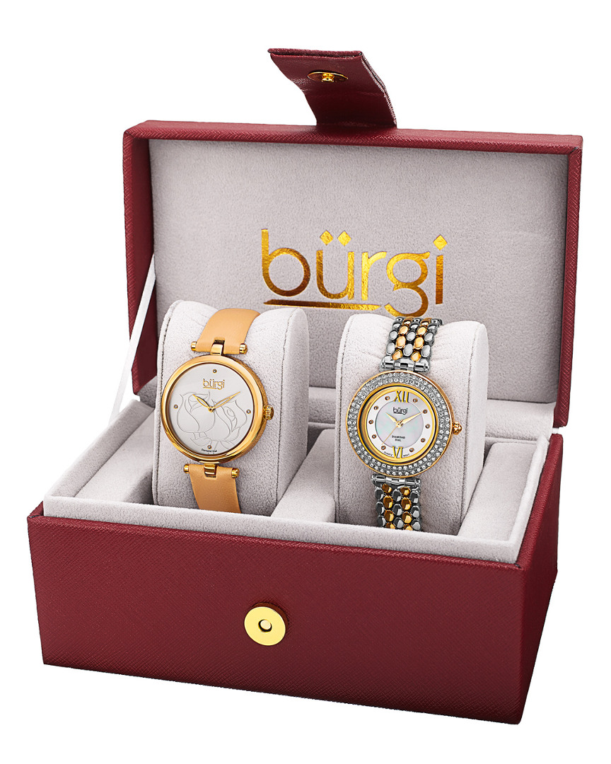 Burgi Women's Set Of 2 Watches