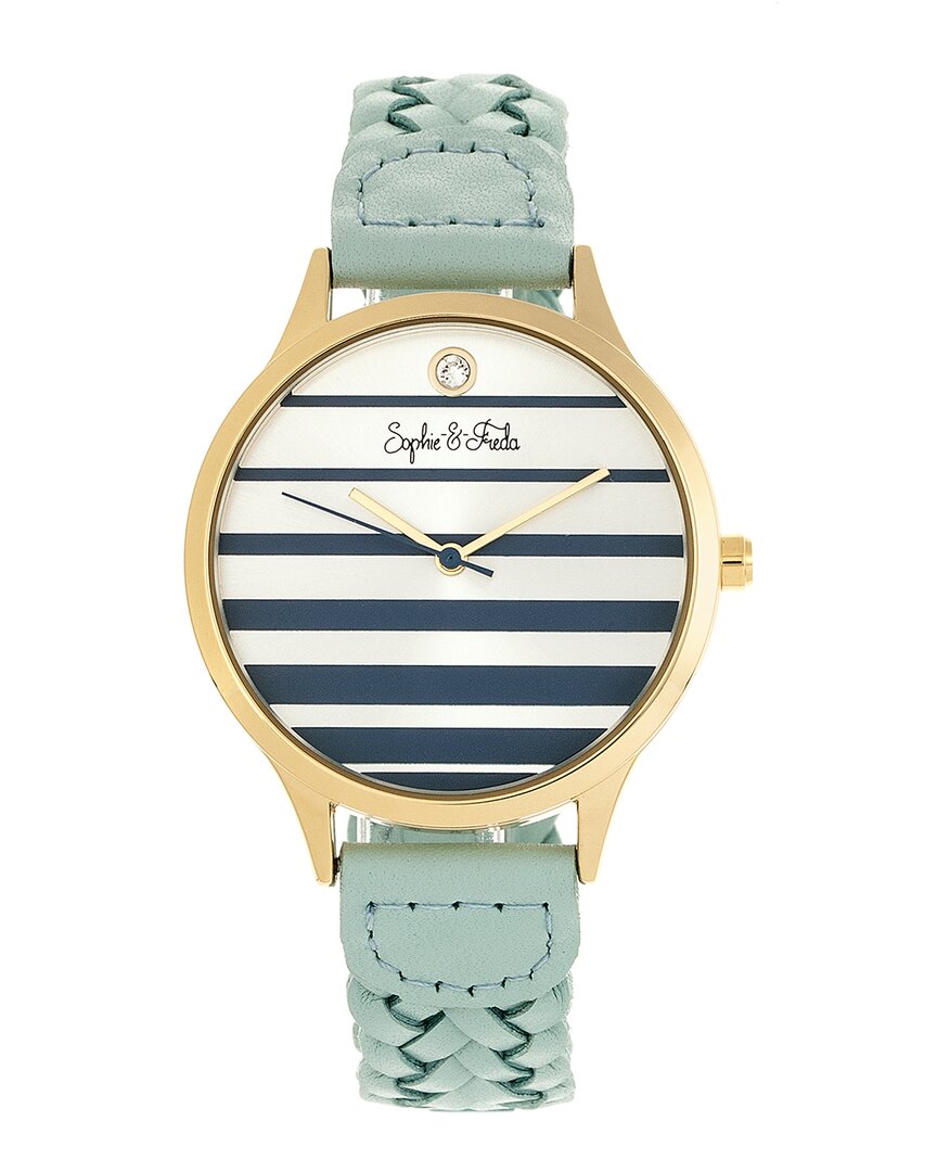 Sophie And Freda Quartz Tucson Genuine Leather Watches 36mm In Blue / Gold Tone / Rose / Rose Gold Tone / Silver