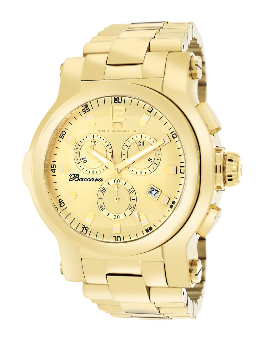 Oceanaut Baccara Xl Gold-tone Dial Mens Watch Oc0824 In Gold / Gold Tone / Yellow