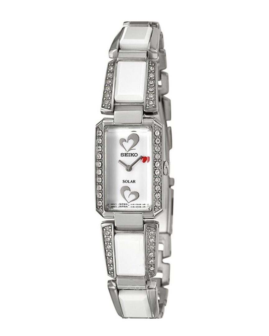Seiko Women's Solar Watch In White