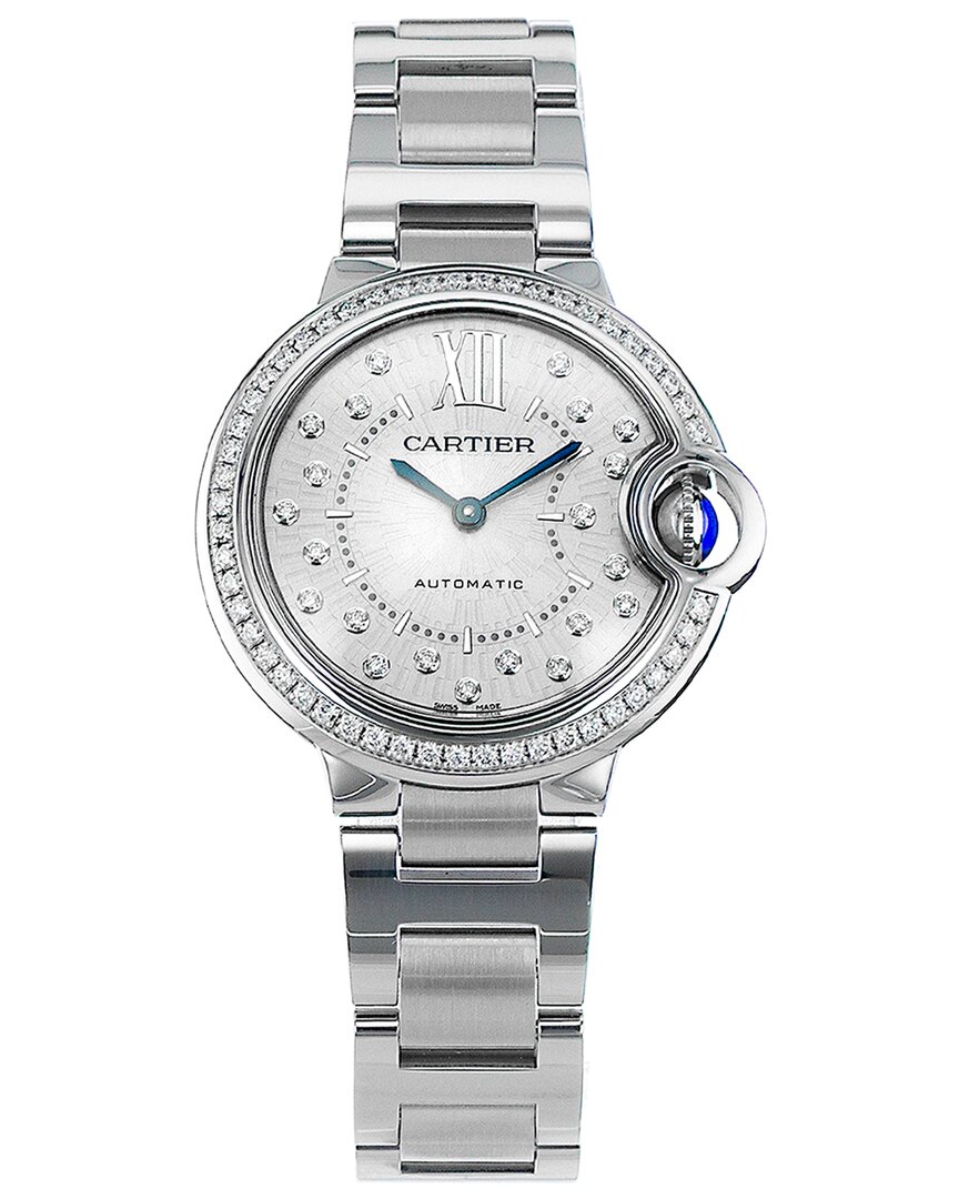 Cartier Women's Ballon Bleu 33mm Diamond Watch, Circa 2024 (authentic Pre- Owned)
