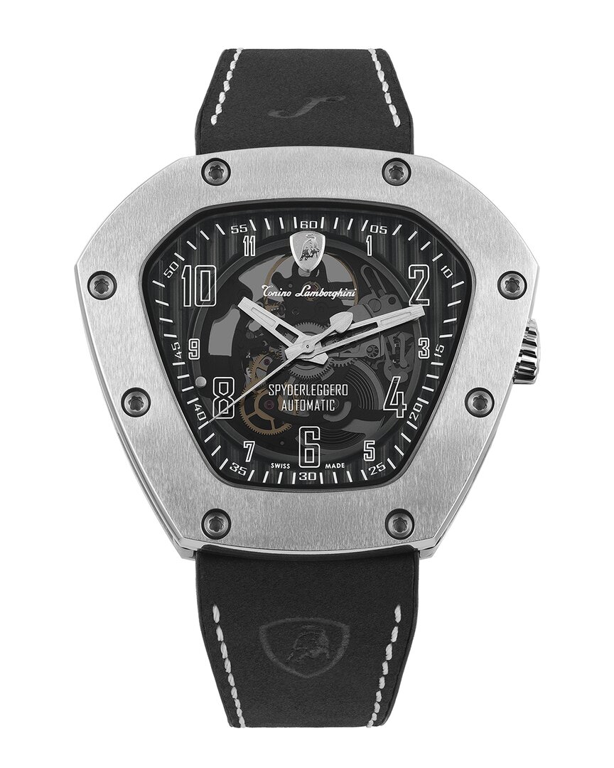 Tonino Lamborghini Spyder Automatic Mens Watch Tlf-t06-1 In Black / Grey