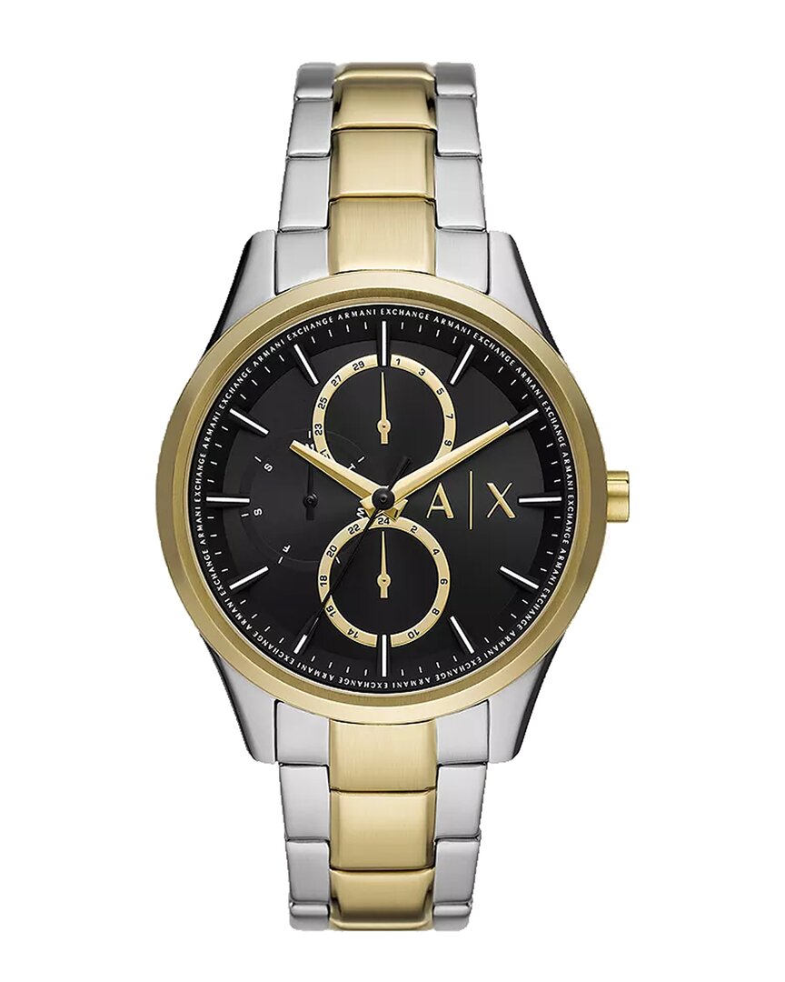 Armani Exchange Multifunction Watch In Two-tone Steel