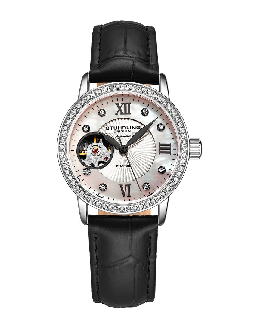 Stuhrling Original Legacy 3952 Automatic 34mm Skeleton In Black