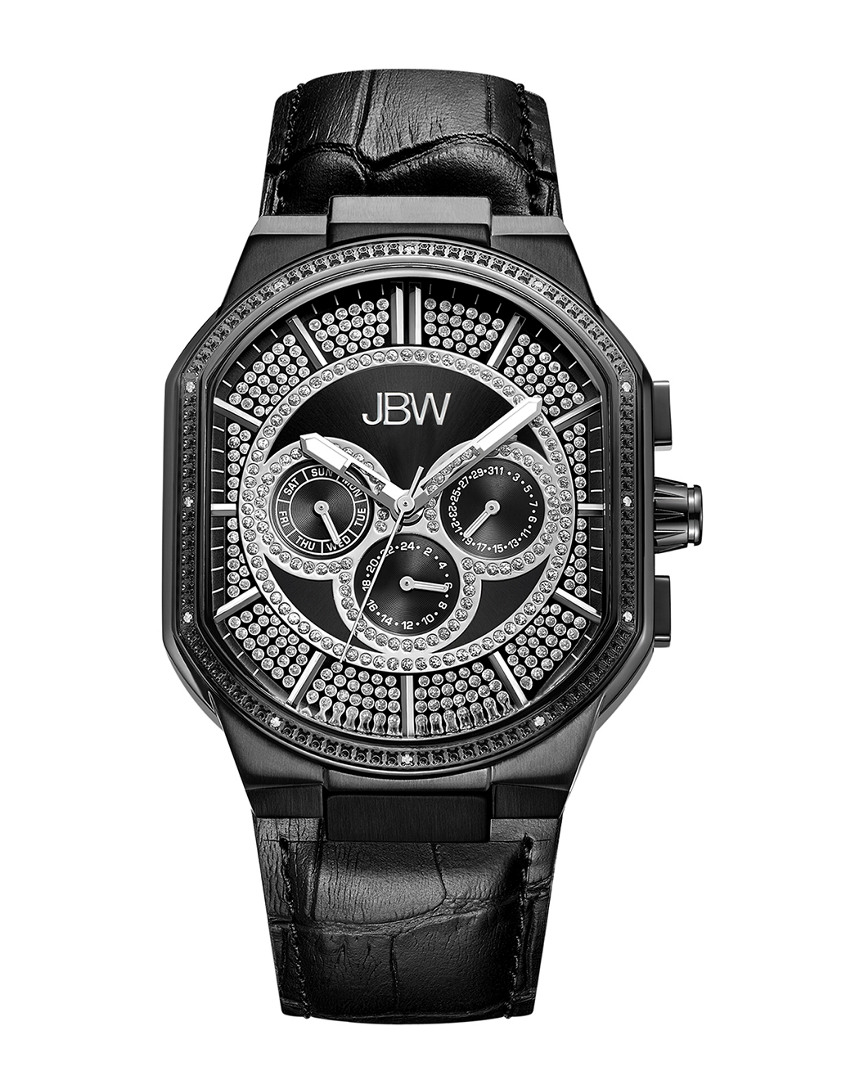 Jbw Men's Orion 0.12 Ctw Diamond Black Ion-plated Watch J6342d