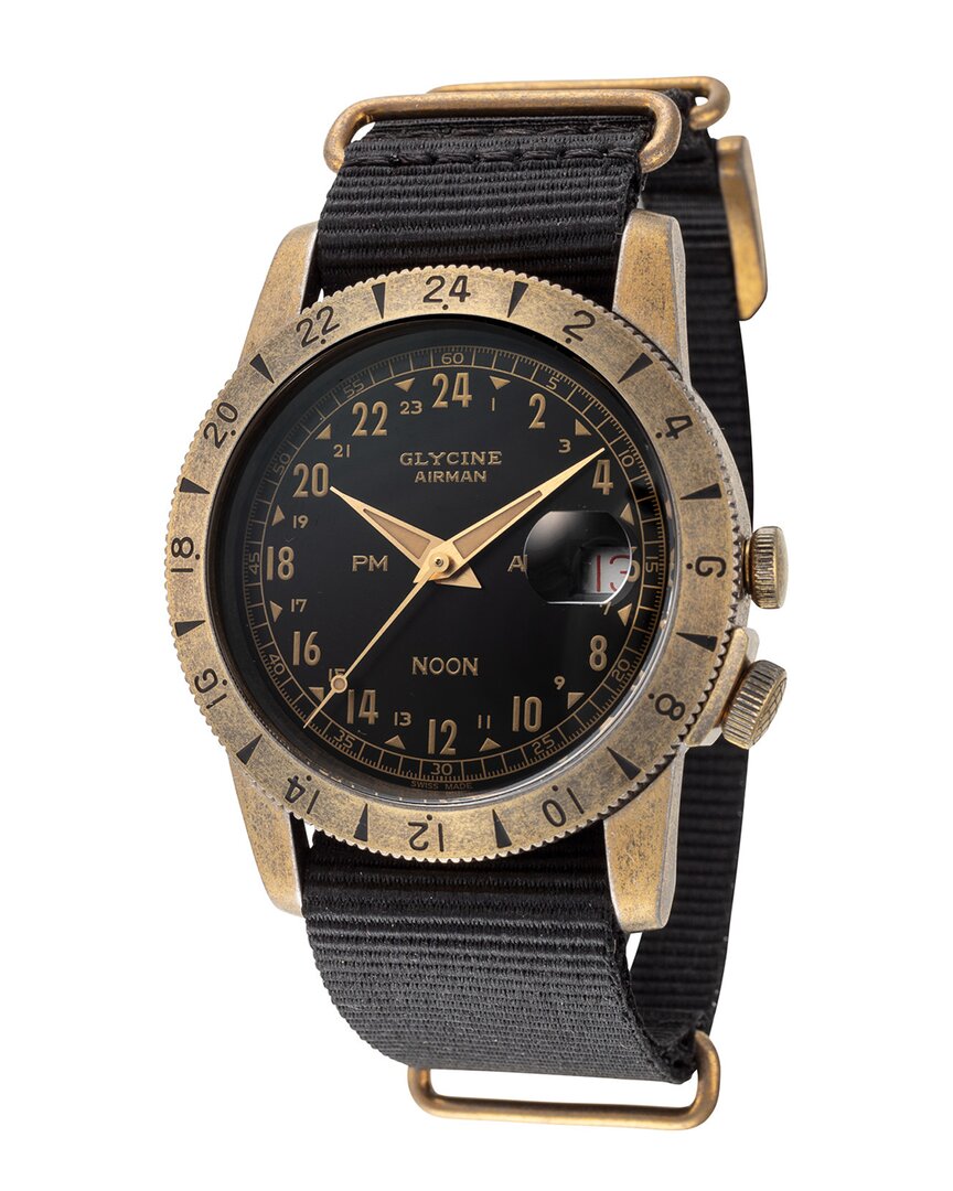 Shop Glycine Men's Airman Vintage Noon Watch