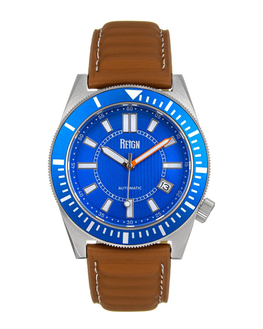Reign Francis Blue Dial Mens Watch Reirn6304 In Blue / Brown / Silver